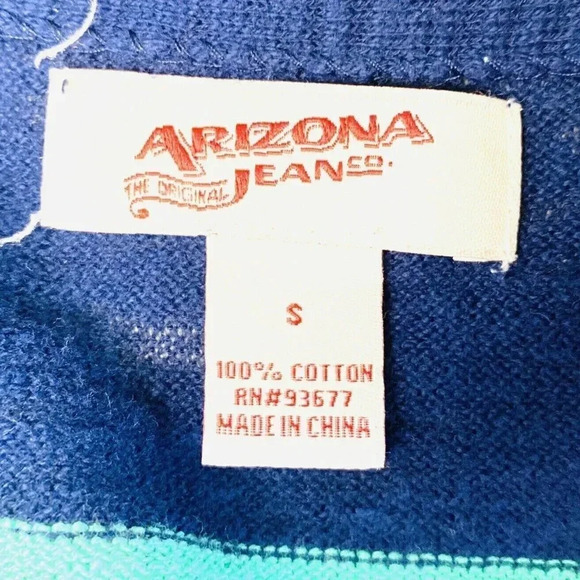 ARIZONA Women Long Sleeve Button Down Striped V-Neck Cardigan Top Size Small - Picture 10 of 11